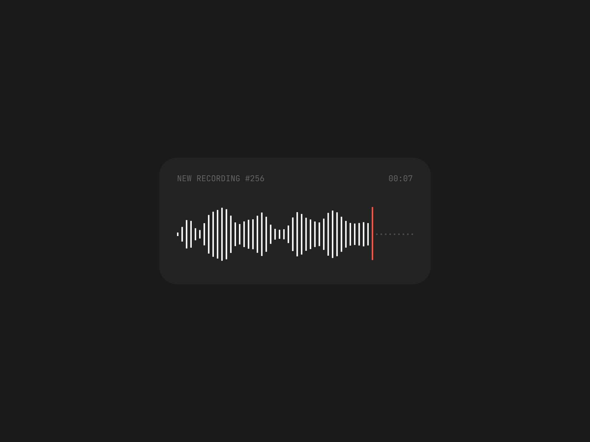 Audio Recording Widget