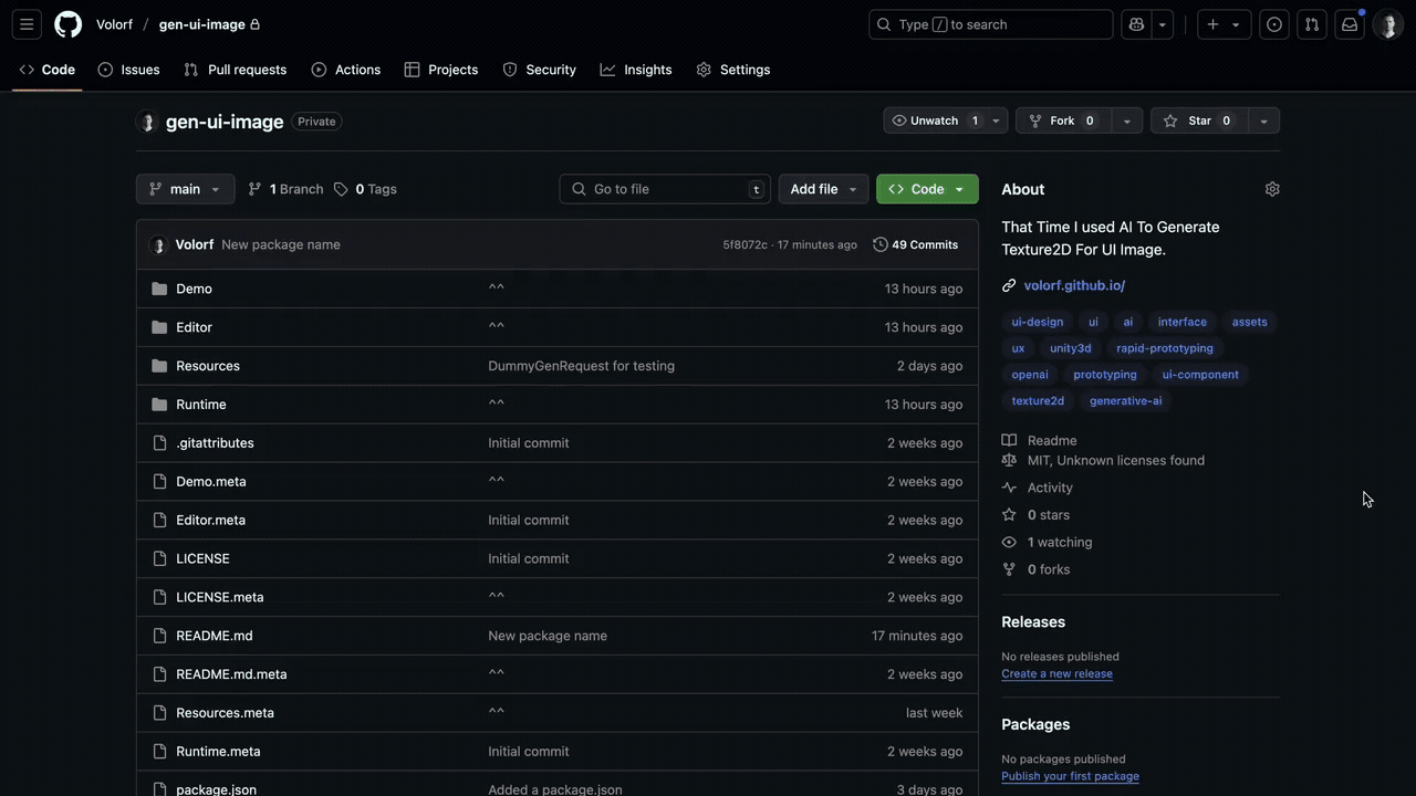 How to install Gen UI Image in Unity3D