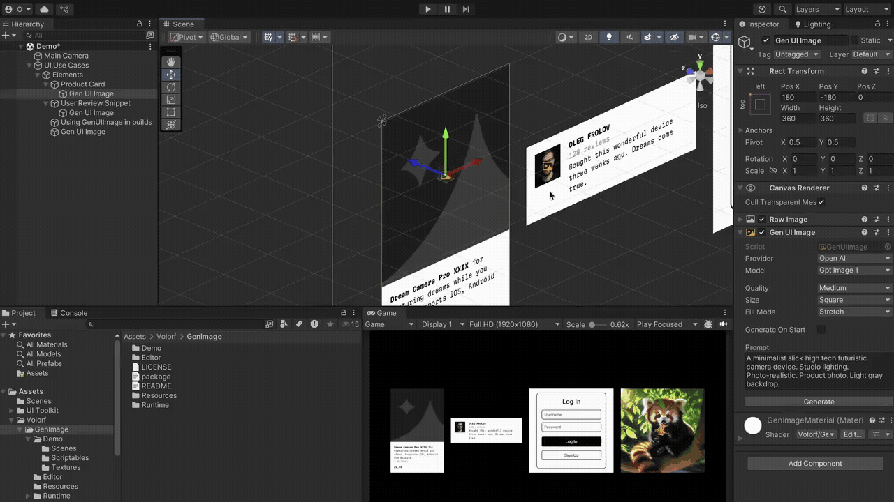 Generate a preview placeholder for a product card